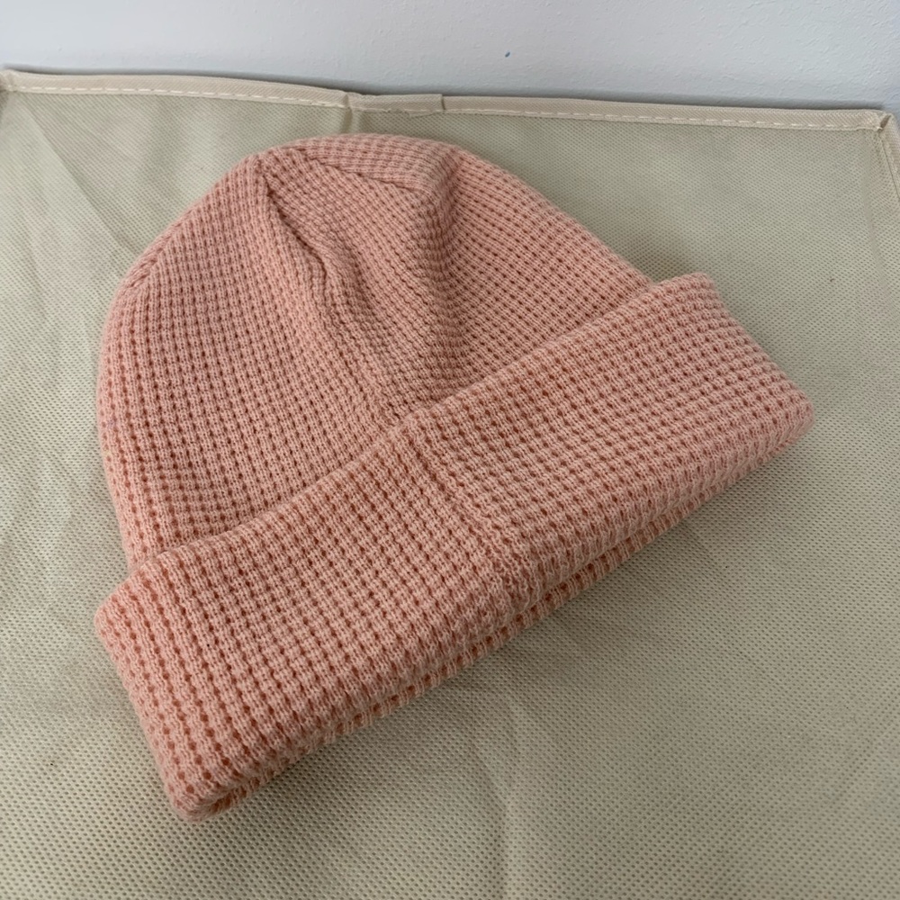 Pale Pink Knit Beanie